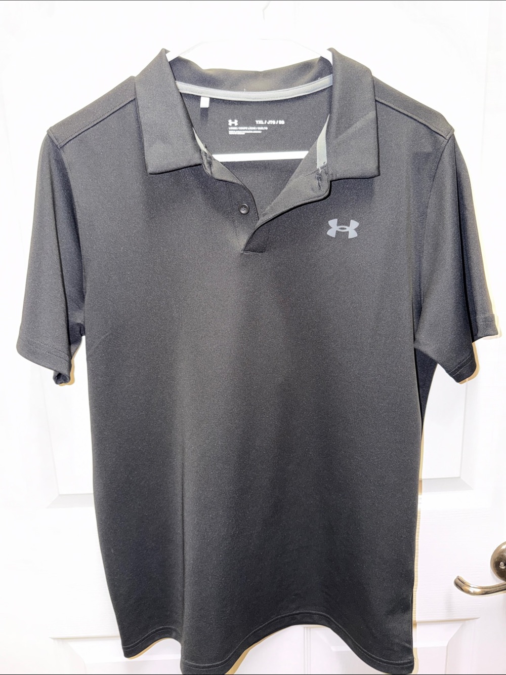 Under Armour Boys  Black Polo Shirt